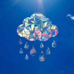Rainbow Cloud Suncatcher: Removable Window Decal