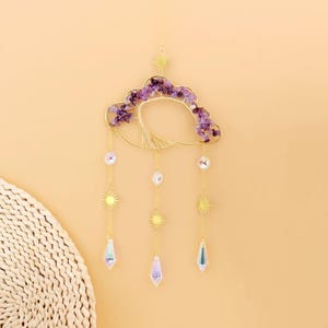 Boho Tree of Life & Cloud Crystal Sun Catcher, Christmas Gift,  Bedroom Hanging Decor